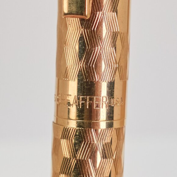 Sheaffer Gold Electroplated Fountain Pen / Made in USA / Vintage Writing Pen - Picture 10 of 16